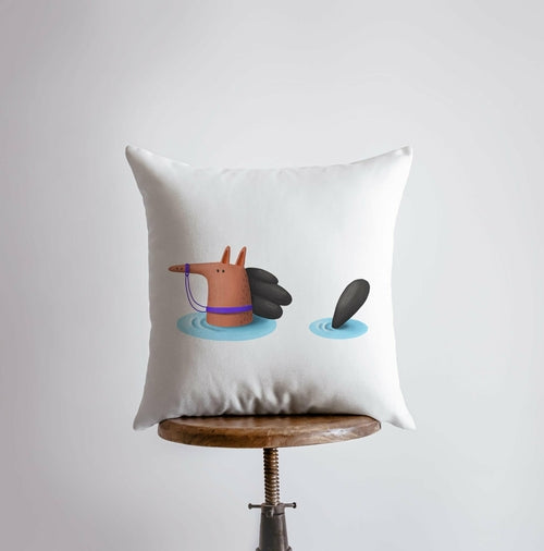 Horse Swimming Pillow | Throw Pillow | Horse Lover | Animal Lover Gift