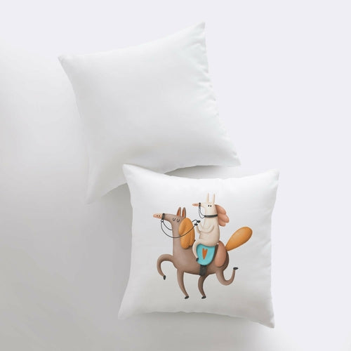 Horse Riding Horse Pillow | Throw Pillow | Horse Lover | Animal Lover