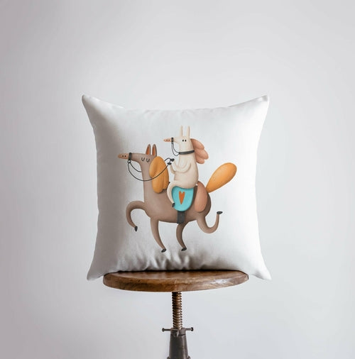 Horse Riding Horse Pillow | Throw Pillow | Horse Lover | Animal Lover